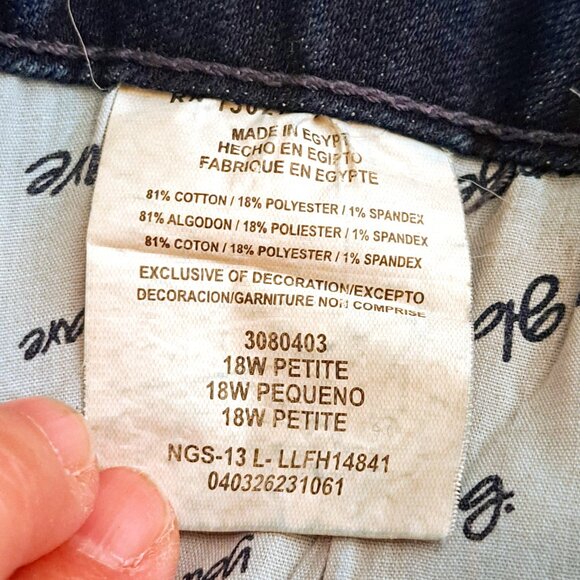 Women's Lee Classic Fit Straight Leg Blue Jeans 18W Petite (Waist 40) - Picture 5 of 5